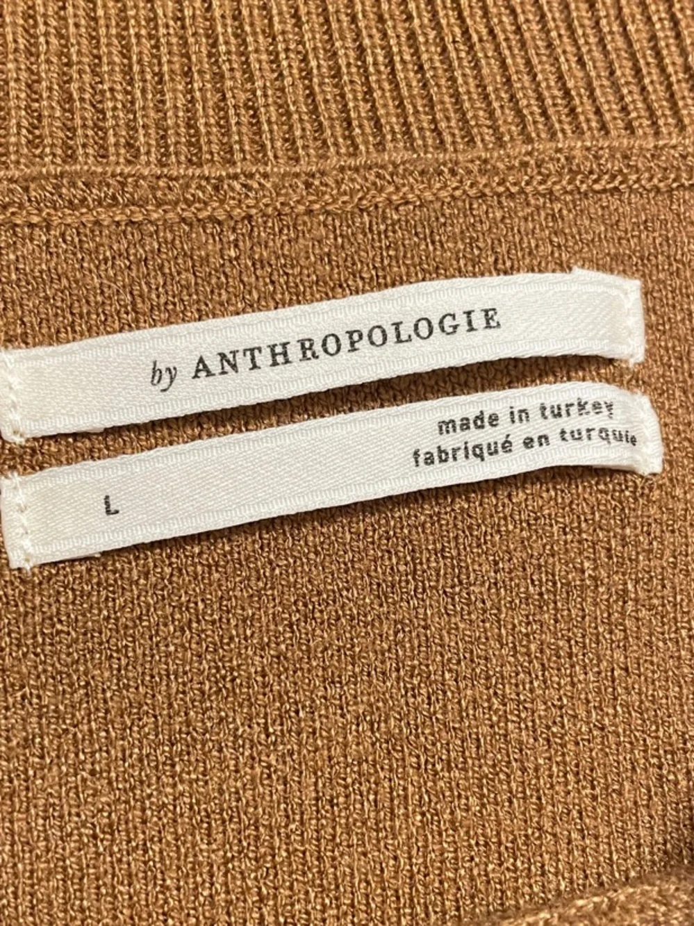 Anthropologie Mixed Media Eyelet Puff Sleeve Sweater Size L - Picture 5 of 9